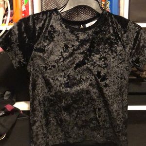 Black mesh Hollister top